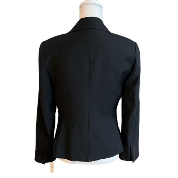 Talbots Blazer Black Wool blend 2 button classic cut lined size 6 - Picture 4 of 16